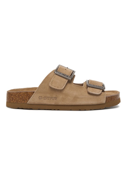 Papuci dama, G Star Raw, piele naturala, bej