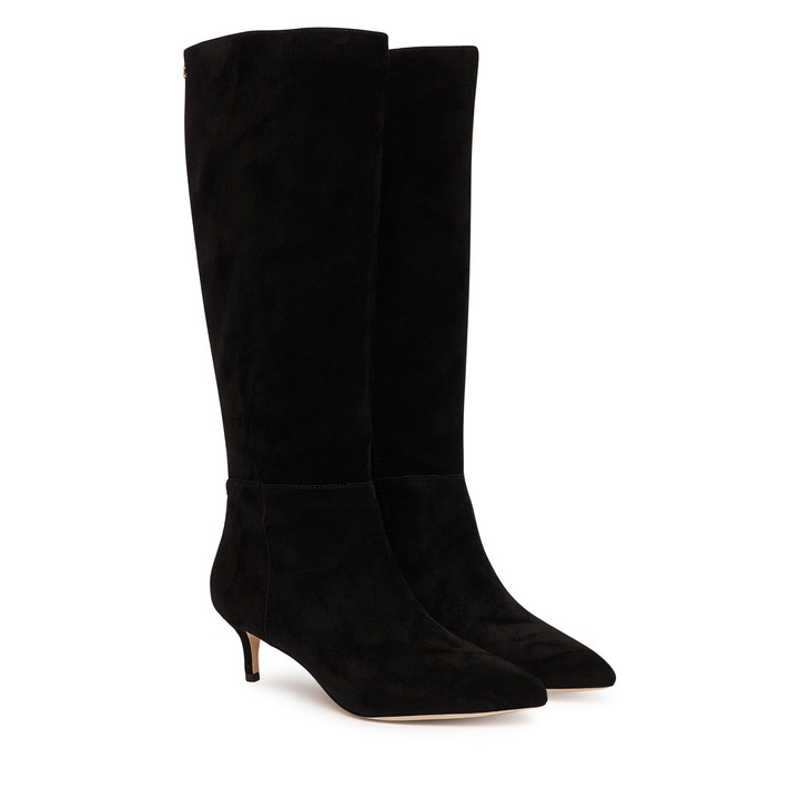 Cizme dama, Lauren Ralph Lauren, piele naturala, negru, toc, Negru