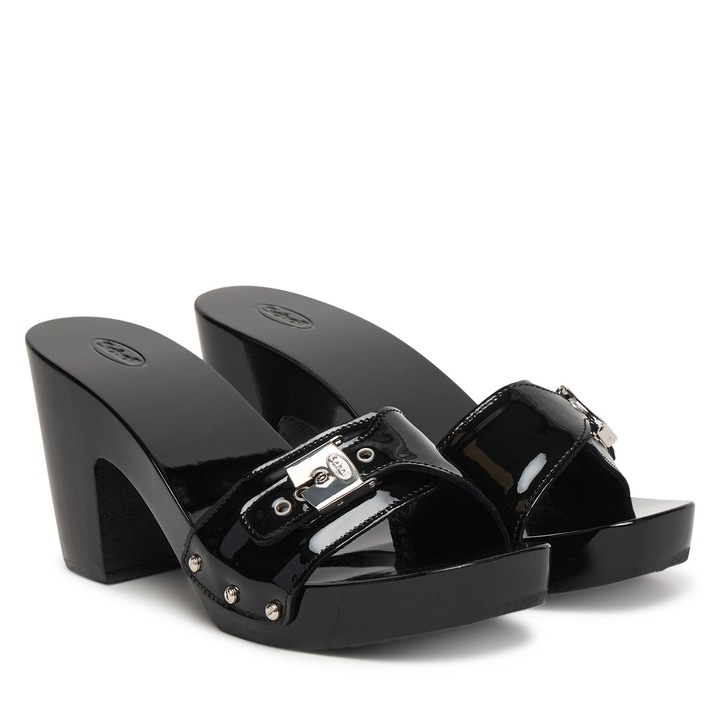 Papuci de dama, Scholl, negru, piele naturala