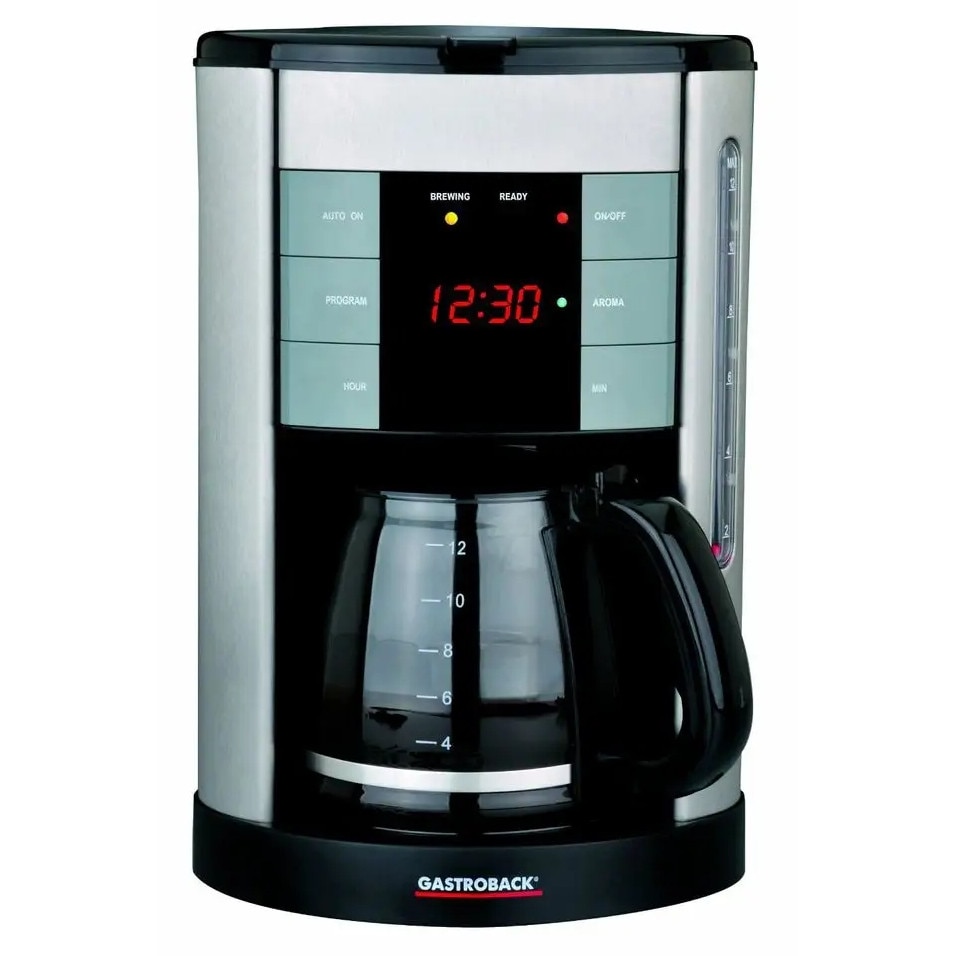 Cafetiere Gastroback Design Aroma Plus, 950W, 1,7l, negru/silver, 12 cani