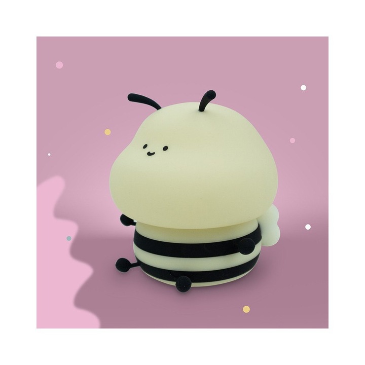 Детска нощна лампа, Лука, LED пчела, USB-C зареждане, топла светлина