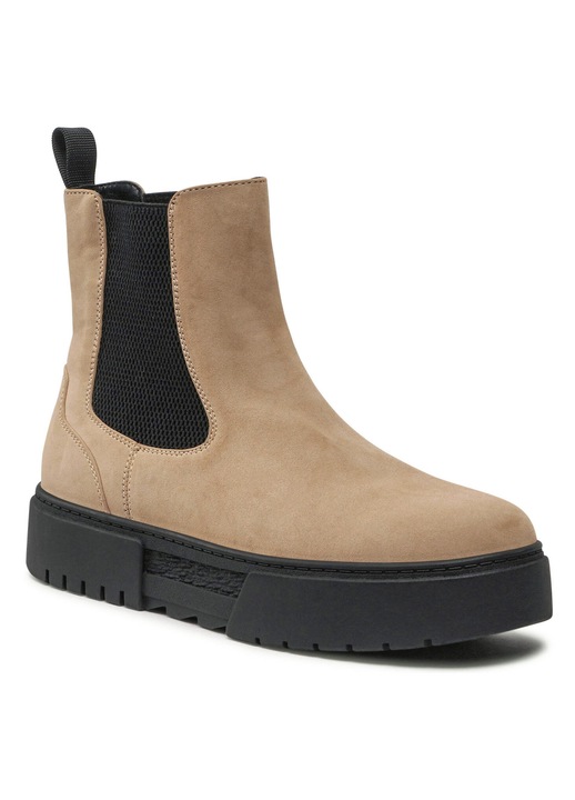 Botine dama, Jenny Fairy, piele ecologica, bej, 37 EU, 37 EU