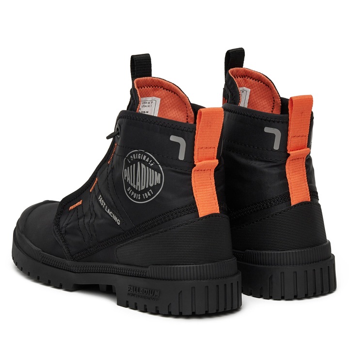 Ghete dama, Palladium, material textil, negru, 41 EU