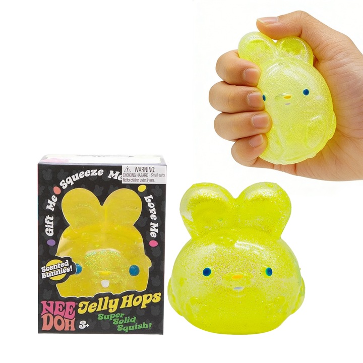 Interaktív játék gyerekeknek, valósághű nyúl, sárga, TPR anyagból