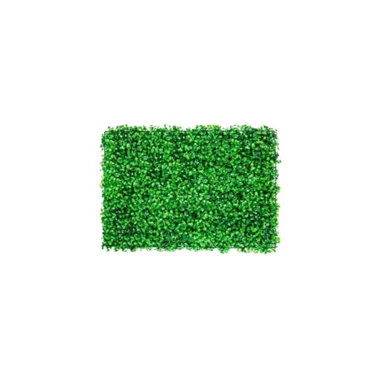 Панел от изкуствен чемшир, Реалистичен зелен вид, Комплект от 4 части, 24x16 инча