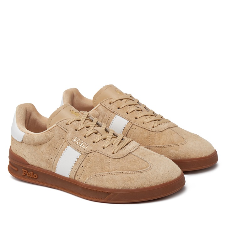 Női tornacipő, Polo Ralph Lauren, természetes bőr, bézs