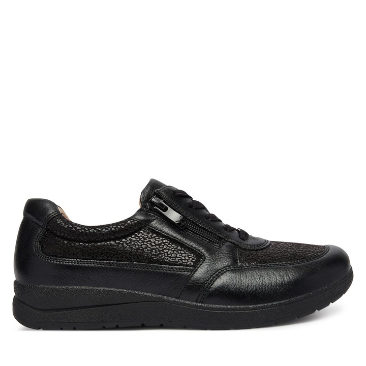 Női cipő, Caprice, fekete, cipzár, Fekete