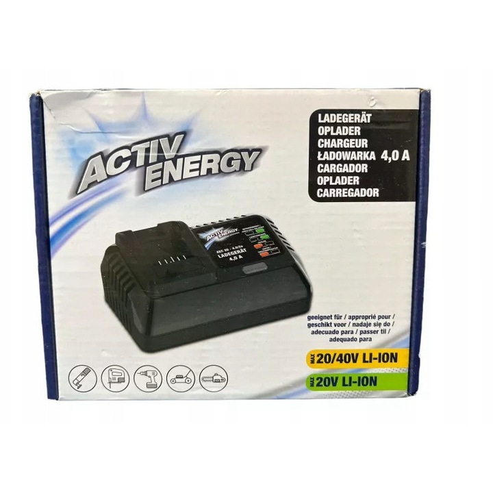 Incarcator pentru acumulatori Activ Energy 20/40V 4,0A, functii de siguranta, display practic