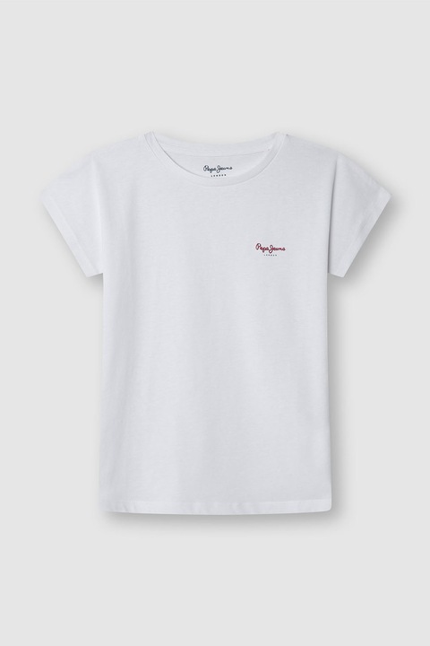 Pepe Jeans London, Pamutpóló kis logós részlettel, Fehér