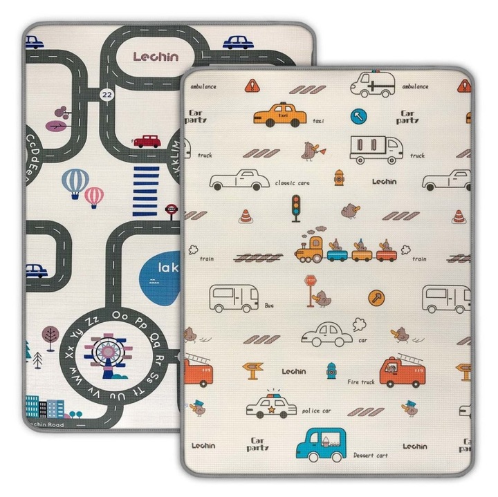 Постелка от пяна на рула Luka, модел Kinder, антиалергична, противоплъзгаща, многоцветна, 120x178cm