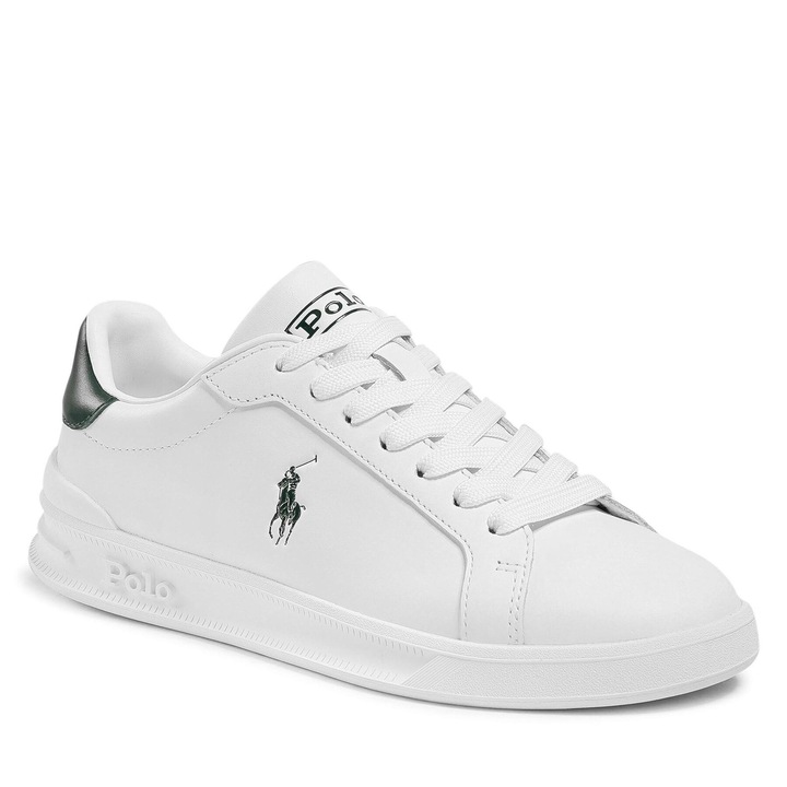 Férfi tornacipő, Polo Ralph Lauren, természetes bőr, fehér, kényelmes