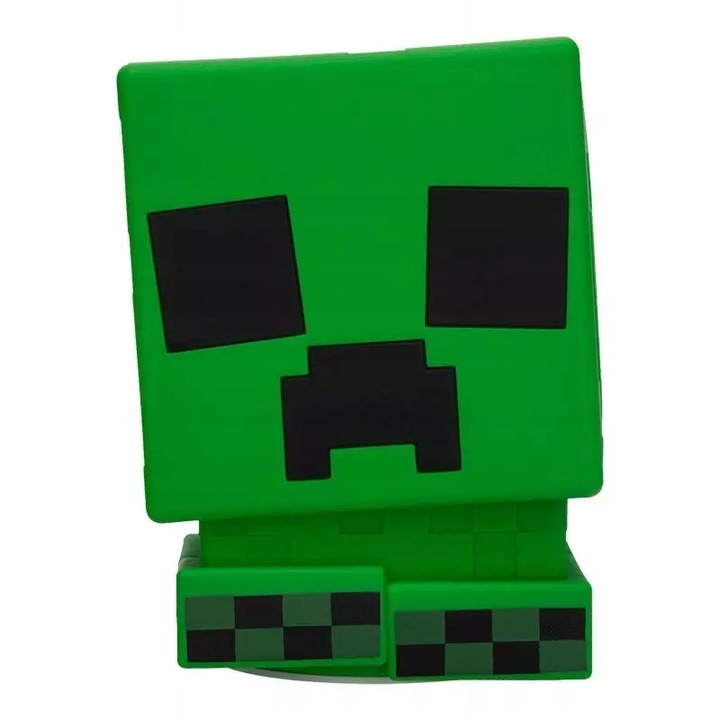 Minecraft Creeper gyerek éjjeli lámpa, 15 cm, szilikon, 3 intenzitási szint, tölthető