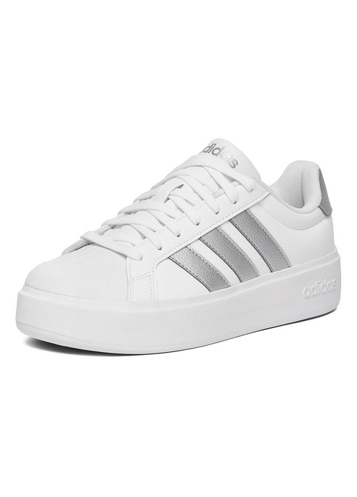 Tenisi dama, Adidas, piele ecologica, alb, platforma, Alb