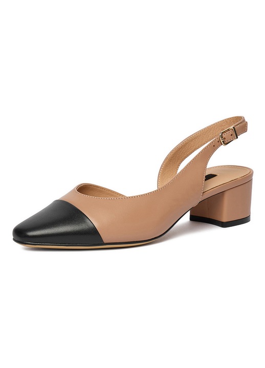 Pantofi dama, Gino Rossi, piele naturala, bej/negru