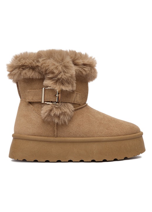 Botine femeie, Jenny, textil, bej, 38 EU