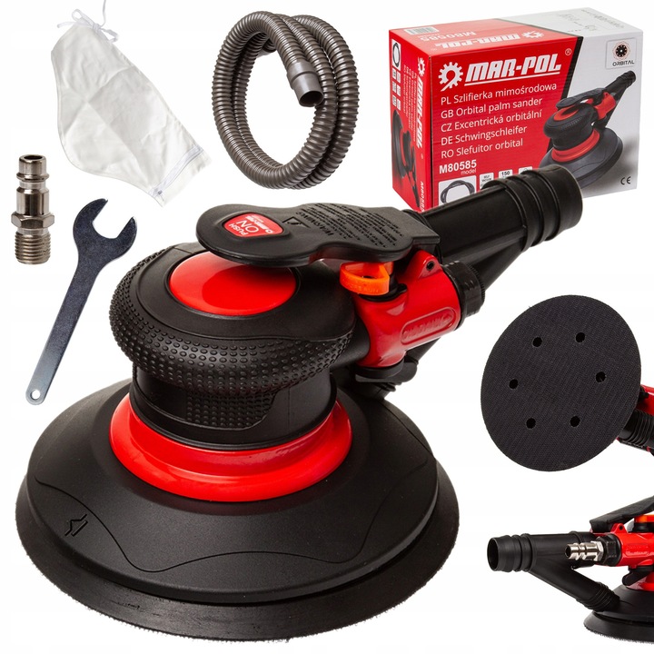 Slefuitor pneumatic multifunctional 150mm, MAR-POL, oscilatie 5mm, presiune 90 psi, set inclus
