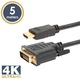 Кабел 24+1 DVI-D към HDMI 5м v2.0 10.2Gbps позлатен Delight