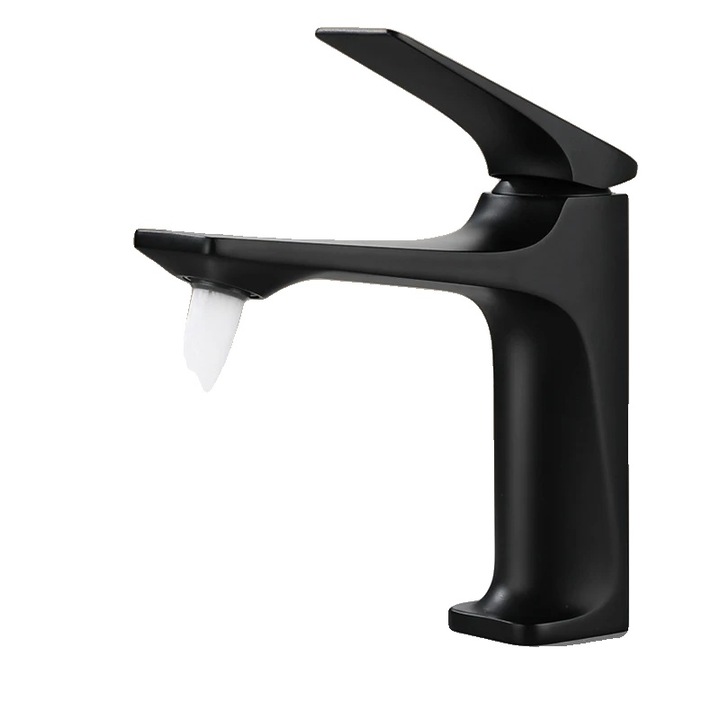 Csaptelep, mosdópultra szerelhető, egykaros, matt fekete