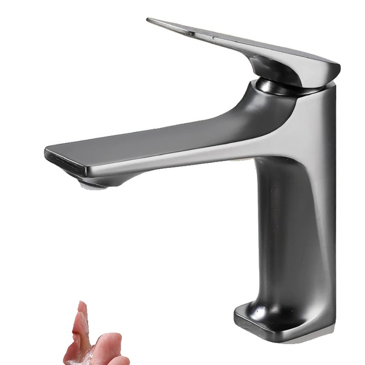 Szifoncsap, mosogatóra szerelhető, egykaros, sötétszürke