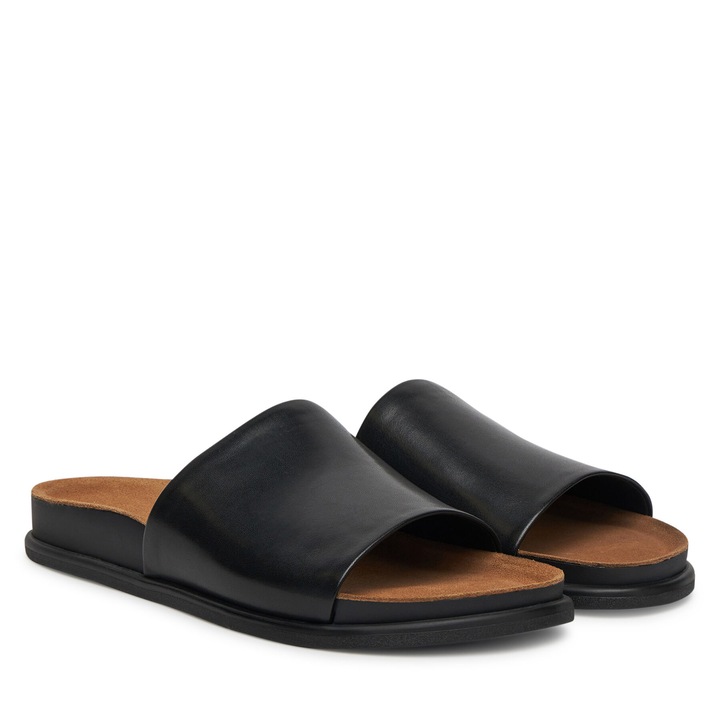 Papuci dama, Vagabond, piele naturala, negru