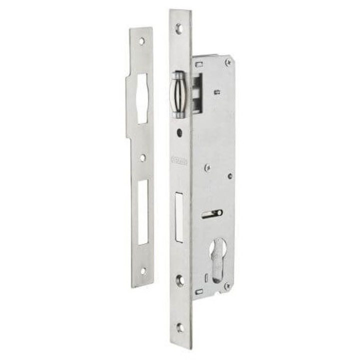 Broasca cu rola usa batanta, ingropata, 30 x 85 mm, pentru cilindru profil european, potrivita pentru usa termopan sau usa metalica