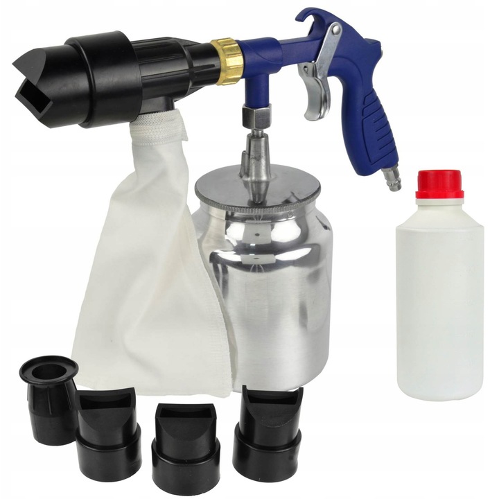 Pistol de sablare cu recuperare Geko 1000g, 1L, 200 L/min, 4 duze
