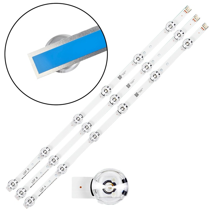 Banda LED de iluminare, 6 V, compatibilitate cu mai multe modele, Innotek DRT 3.0, set de benzi