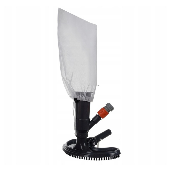 Аспиратор за басейн Bigstren, с водно захранване, форма на полумесец, бял цвят, размери 25x26x23см