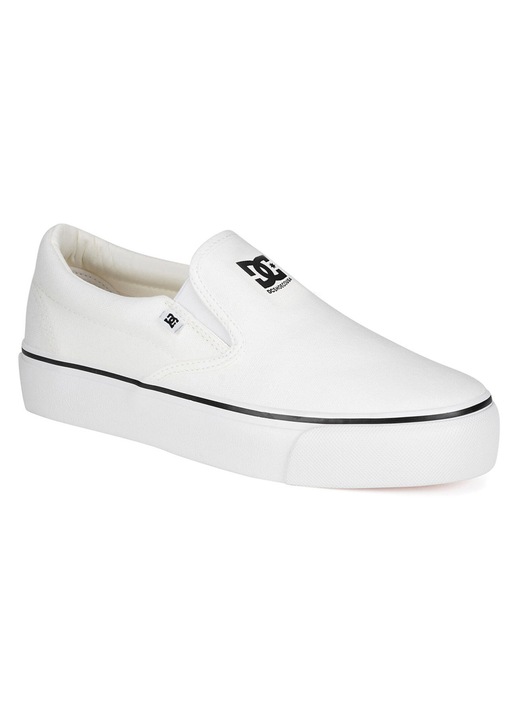Tenisi dama, DC Shoes, textil, alb, talpa platforma, 38 EU