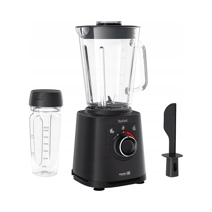 Blender Tefal BL87G, 1200 W, 2 l, negru, set cu bidon 0.6 l