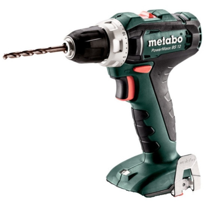 Wiertarko-insurubatoare Metabo PowerMaxx BS 12, 12V, 17Nm, 0,84kg, fara acumulator si incarcator