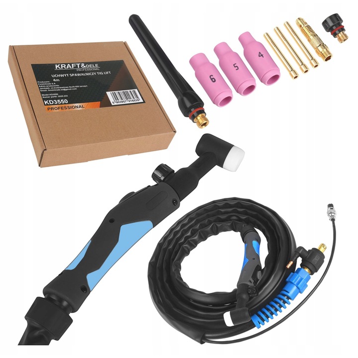 Uchwyt spawalniczy TIG LIFT 4m KD3550, ergonomic, set complet