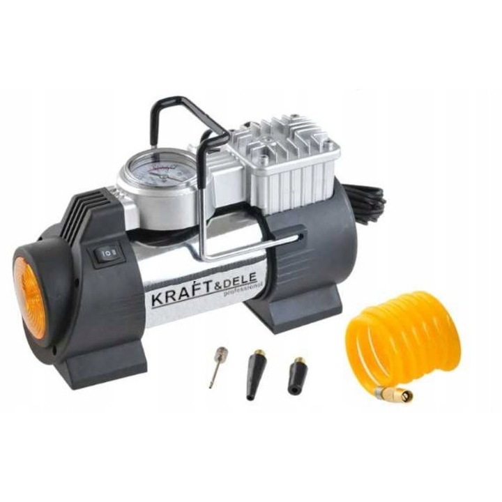 Kompresor auto portabil KD1468, 12V, 190W, 150PSI, 40l/min, set complet cu accesorii