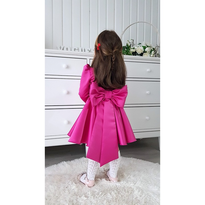 Rochie tafta Carolina, magenta, Magenta