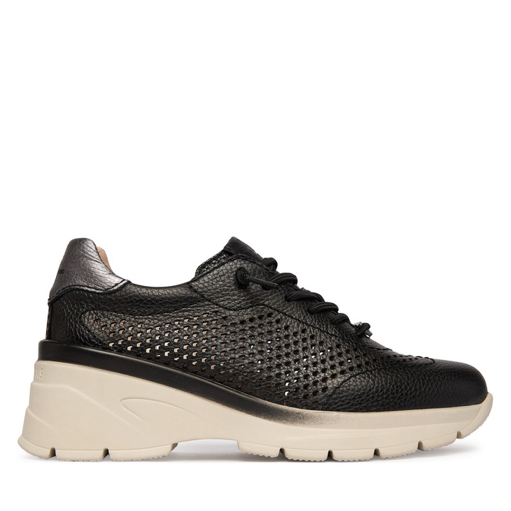 Fekete Hispanitas bőrcipő, Fekete/Ezüstszín