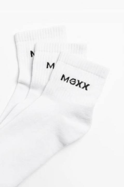 Дамски чорапи, Mexx, комплект от 4 броя, памук, бели, 35x38