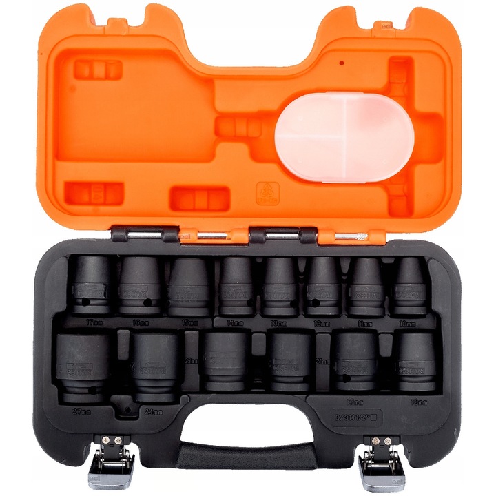 Set 14 bucati nasade udar 1/2'', 10-27 mm, BAHCO