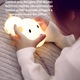 Szilikon Éjjeli Lámpa „Kutya” – USB Újratölthető, Érintésvezérlés, Meleg & RGB Fény, 1W