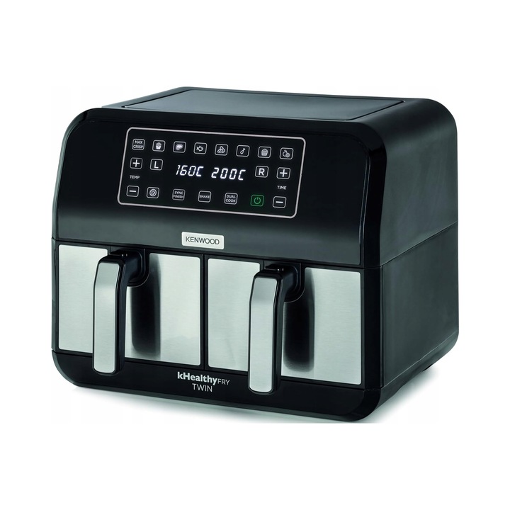 Friteuza Kenwood HFM20 000 MB 8L, 1700W, neagra, cu 2 cosuri
