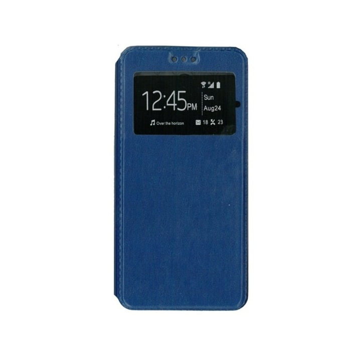 Husa View Book Magnet, tip carte, inchidere magnetica, Huawei Mate 10 Lite, Albastru