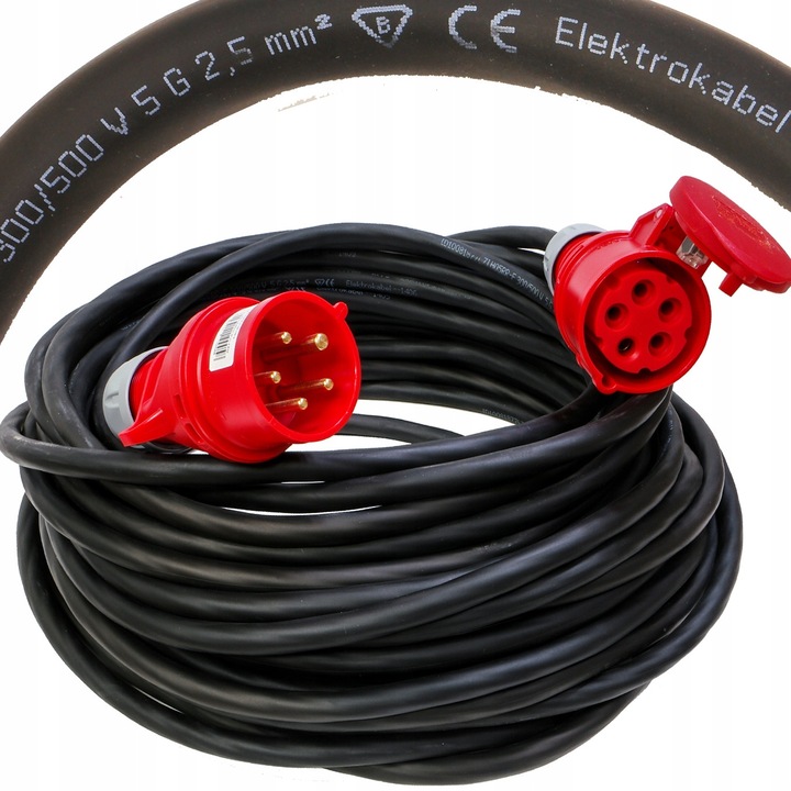 Prelungitor Profesional 16A 5P 400V 48m Guma IP44