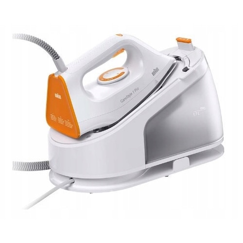 Statie de calcat cu abur Braun CareStyle 1 Pro IS1511.WH, 2200 W, 1.7 l, alb-portocalie