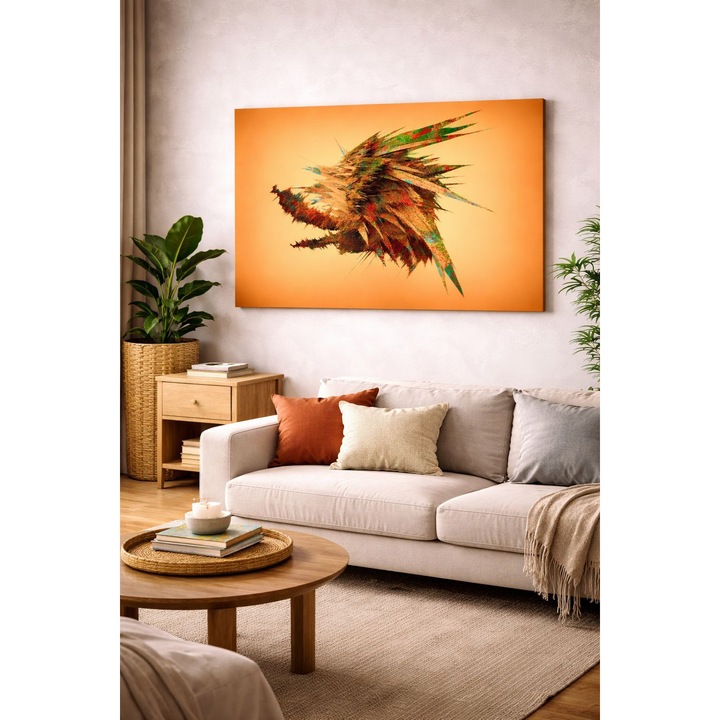 Tablou Canvas Modern "CHAOS ENTITY", 60X90 cm, Design Premium, pentru Living, Birou, Dormitor
