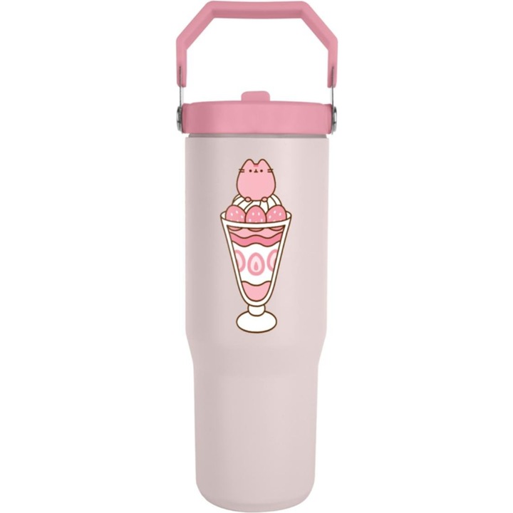 Termos - Pusheen (Sweets), Inox, Roz, 880 ml