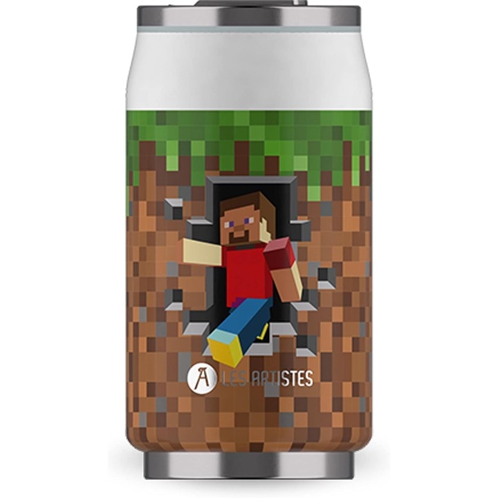Termos - Minecraft Gamer, Inox, Multicolor, 280 ml