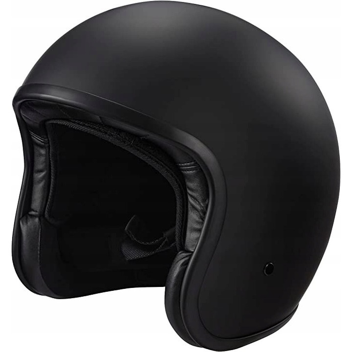 Kask motocyklowy Westt Vintage, M 57-58cm, negru, ABS, set cu sac de depozitare