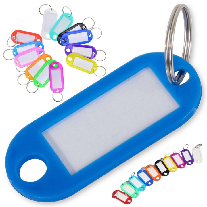 Arthon azonosító kulcstartók, 100 db-os készlet, vegyes színek, 5 cm