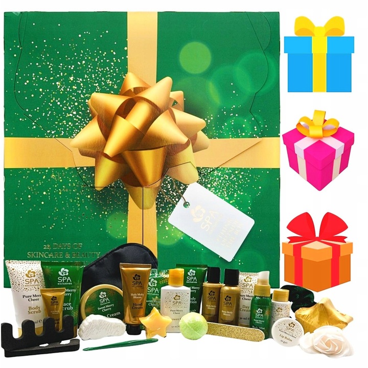 Set calendar Advent, Spa Exclusives, 24 produse cosmetice, multicolor, 30x50ml