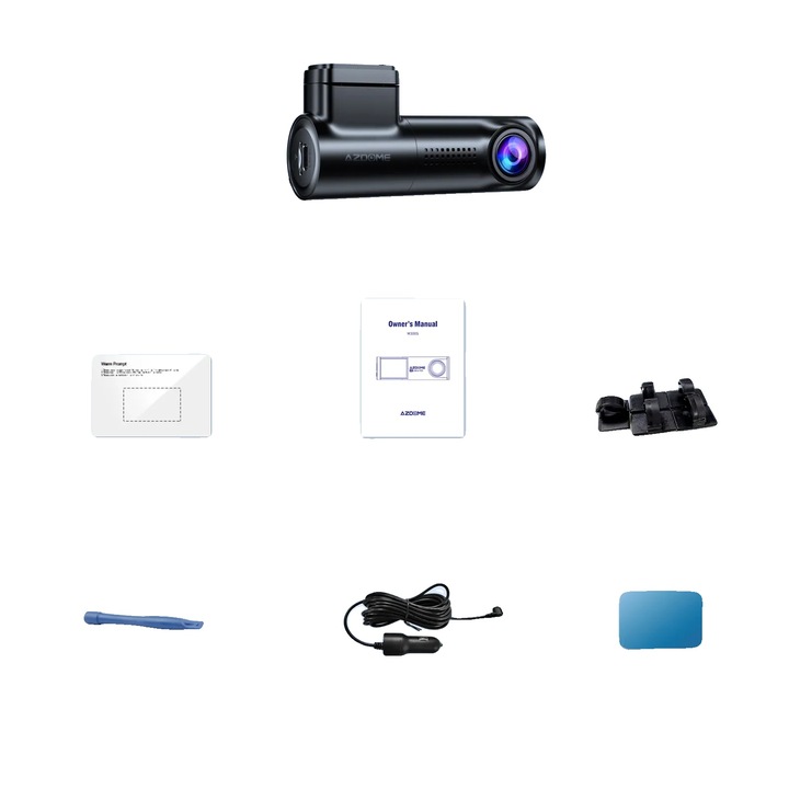 Camera auto DVR, 1296P, unghi larg 150, noapte, M300