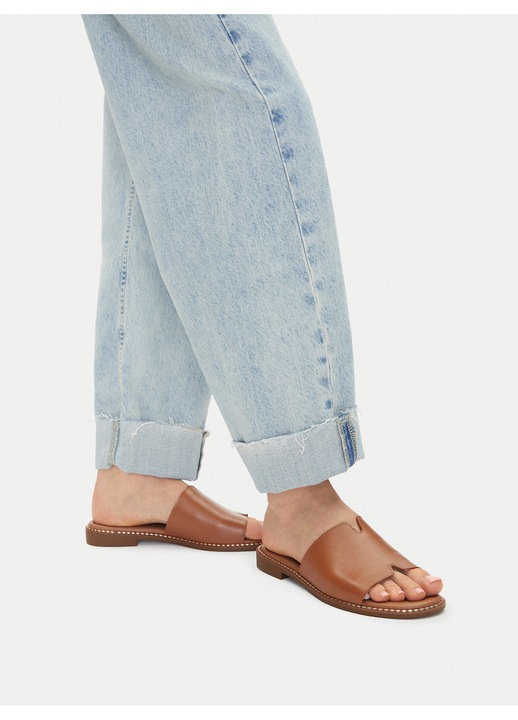 Papuci dama, Lasocki, piele naturala, maro, elegant, confortabil